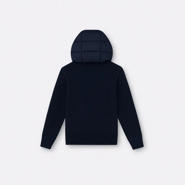 NAVY HOODED CARDIGAN