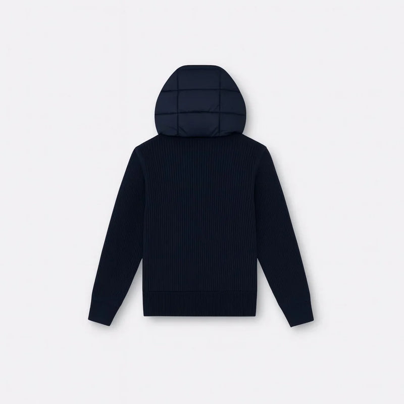 NAVY HOODED CARDIGAN